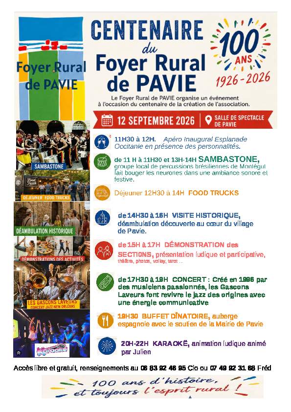 FETE DU 12 septembre 2026 